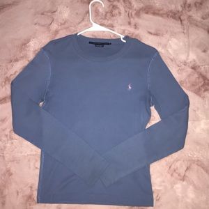 Ralph Lauren Sport Pink & Blue Polo Long Sleeve Shirt